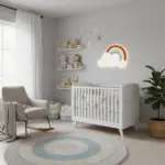 Veilleuse murale bébé arc en ciel