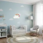 Veilleuse murale bébé arc en ciel