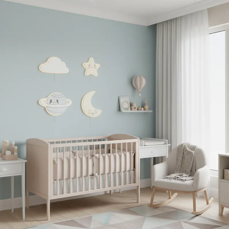 Veilleuses murales bébé univers céleste