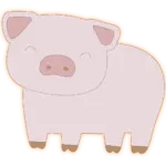 Veilleuse murale cochon