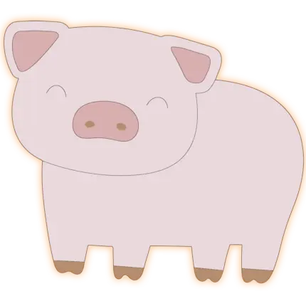Veilleuse murale cochon