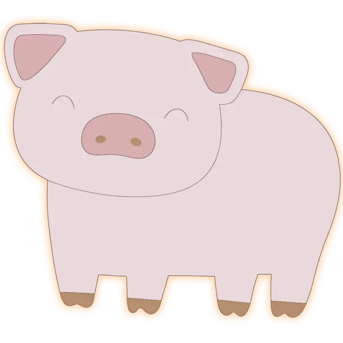 Veilleuse murale cochon