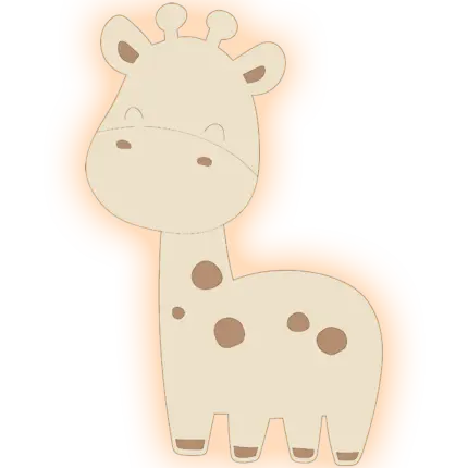 Veilleuse murale girafe