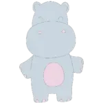 Veilleuse murale hippopotame