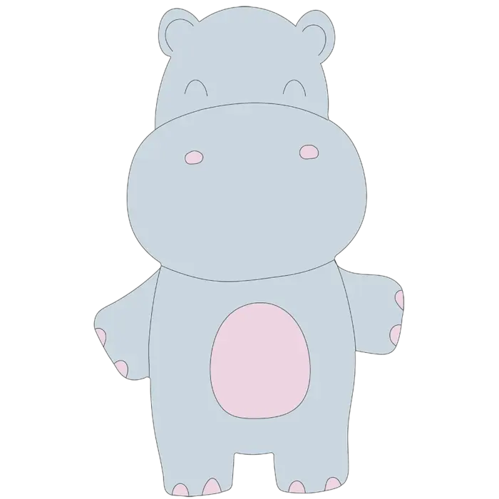 Veilleuse murale hippopotame