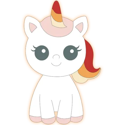 Veilleuse murale licorne allumé