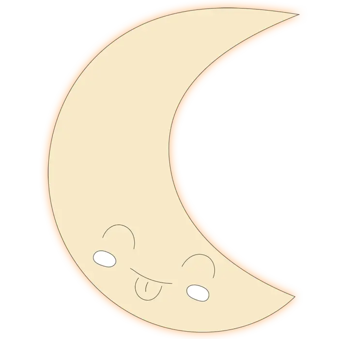 Veilleuse murale lune allumé