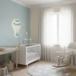 Veilleuse murale bébé montgolfiere
