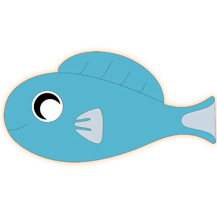 Veilleuse murale poisson allumé