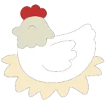 Veilleuse murale poule