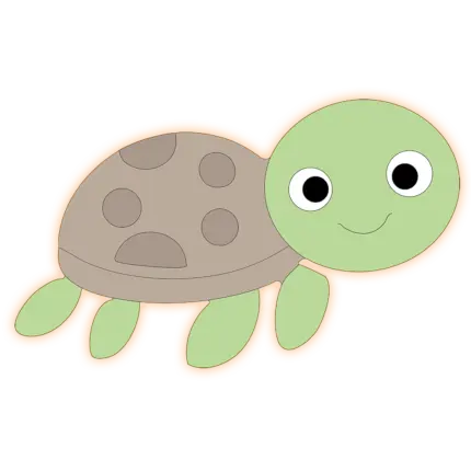 Veilleuse murale tortue allumé