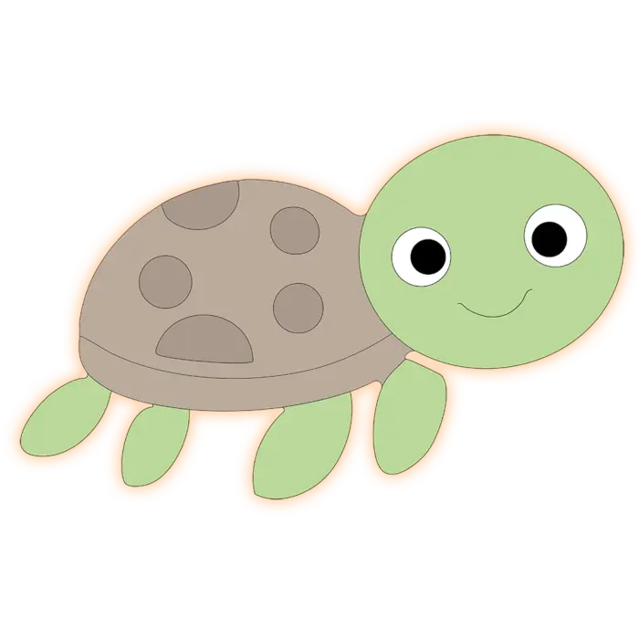 Veilleuse murale tortue allumé
