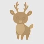 Veilleuse murale bébé cerf