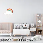 Veilleuse murale arc en ciel dans chambre