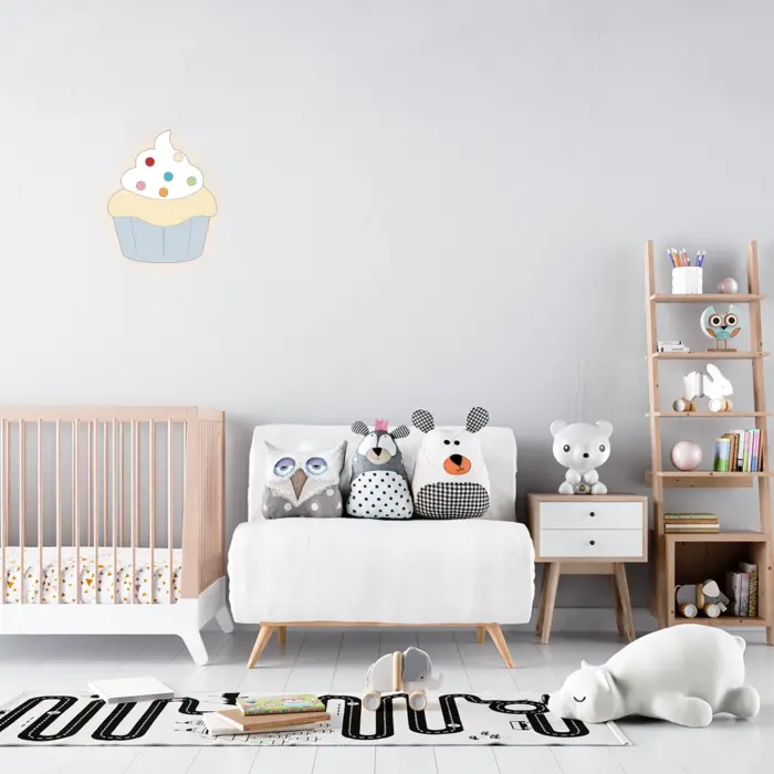 Veilleuse murale cupcake dans chambre
