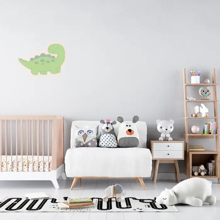 Veilleuse murale dinosaure dans chambre