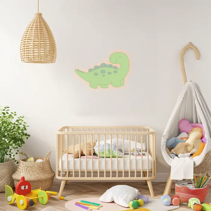 Veilleuse murale dinosaure dans chambre