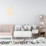 Veilleuse murale lune dans chambre