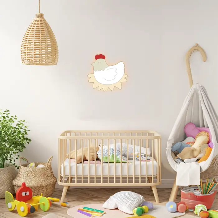 Veilleuse murale poule dans chambre