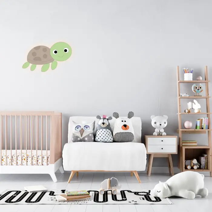 Veilleuse murale tortue dans chambre