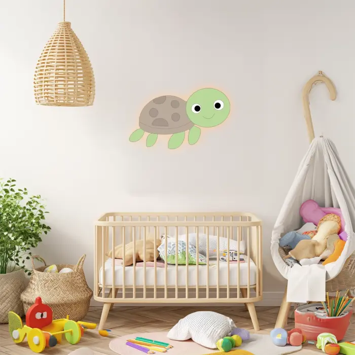 Veilleuse murale tortue dans chambre