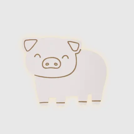 Veilleuse murale cochon