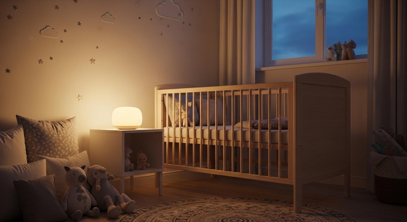 Baby shower veilleuse murale