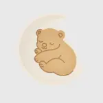 Veilleuse murale bébé ourson lune